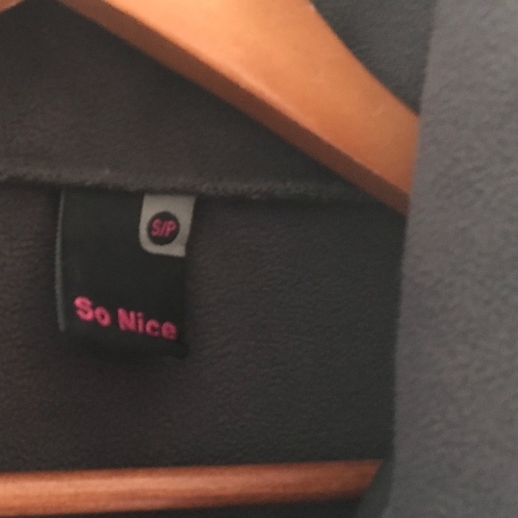 Bench Women’s track Shell Jacket Dark gray pink fleece lining Activewear S - Picture 3 of 9